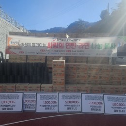 부산지역본부 사랑의연탄,라면 나눔행…